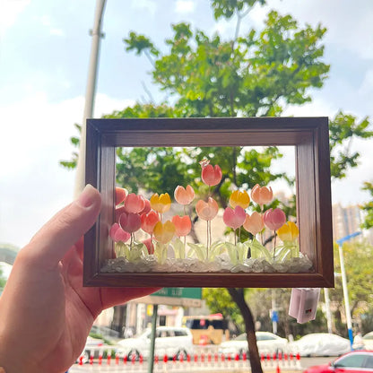 Tulip Nightlight Photo Frame Eternal Flower Home Decor DIY Cute Ornaments Birthday Gift Valentine's Day Surprise Christmas
