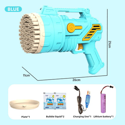 Bubble Guns LED Light Electric Automatic Magic Soap Rocket Bubbles Machine Children Outdoor Toys Wedding Party Kids Pompero Toy