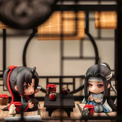 The Founder of Diabolism Q Version Action Figure Pvc Cute Wei Wuxian Lan Xichen Anime Model Statue Doll Collection Kids Toy Gift
