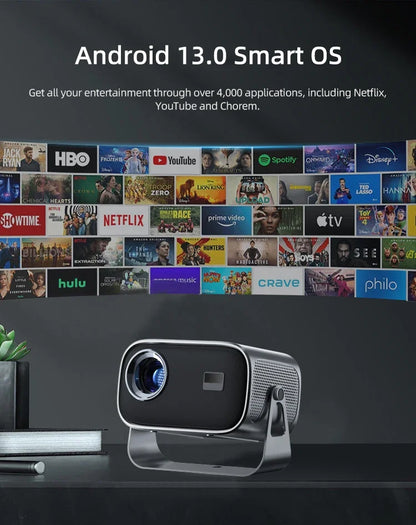 Android projector 4k full hd screen video mini home LCD Portable android 13 smart projector