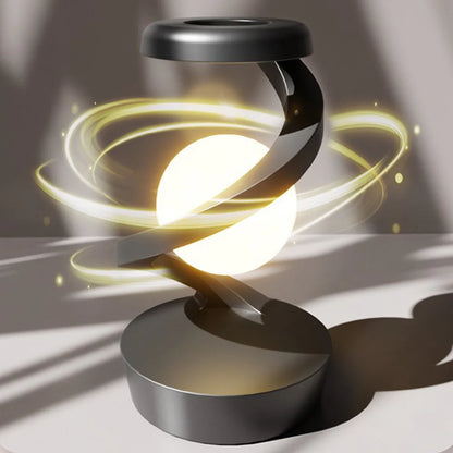 3D Levitating Ball Lamp with Wireless Charging 3D LED Lamp Floating Moon Table Lamp RGB Rotating Wireless Floating Lamp Decor