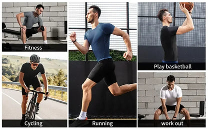 2024 Summer Creative Graphics Men's Running compression gym Long sleeve tight exercise T-shirt Fitness jogging tracksuit