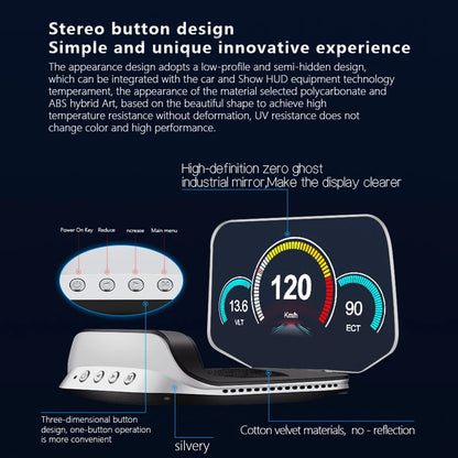 C3 12V Car HUD OBD2 Head Up Display GPS Navigation Digital Speedometer On Board Computer Projector OBD 2 Scanner Test Cartronics
