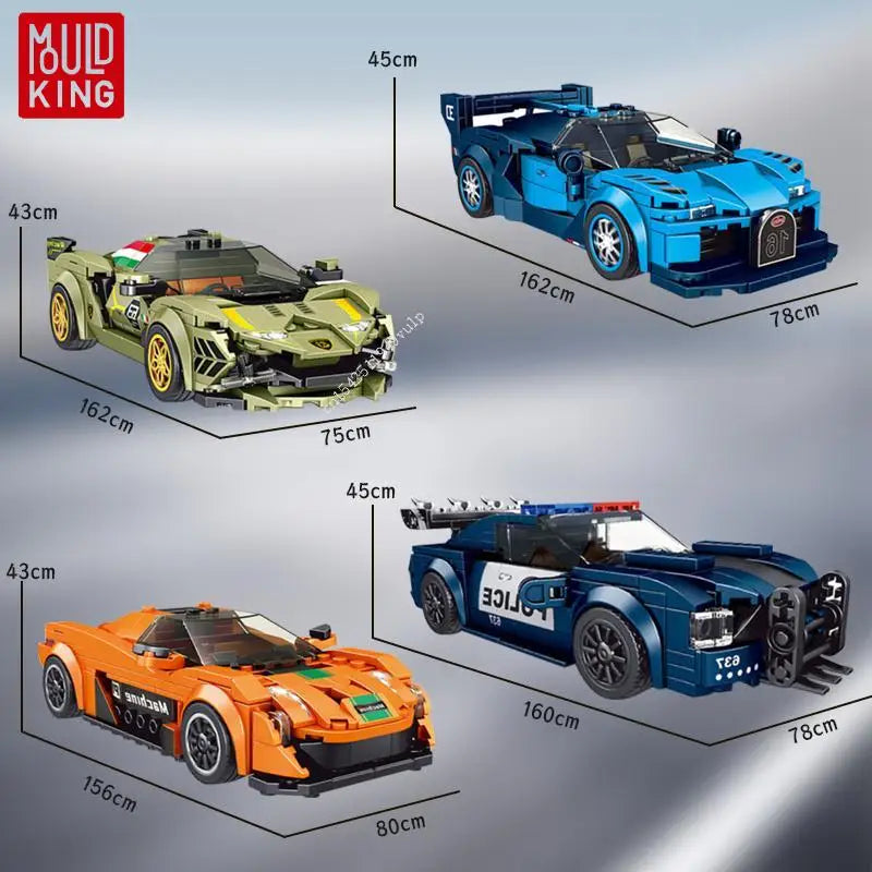 P1 Sian Roadblock Police Vehicle Vision GT Building Blocks for Adults MouldKing27001 27002 27003 27004 Model Kit Educational Toy