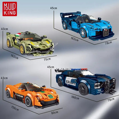 P1 Sian Roadblock Police Vehicle Vision GT Building Blocks for Adults MouldKing27001 27002 27003 27004 Model Kit Educational Toy