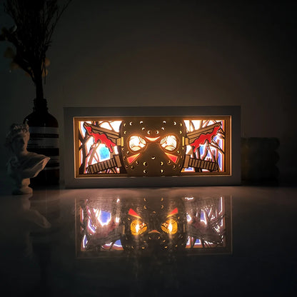 Anime One Piece Paper Cut Shadow Box Light Remote control model multiple colors Gamer Bedroom Decoration party present