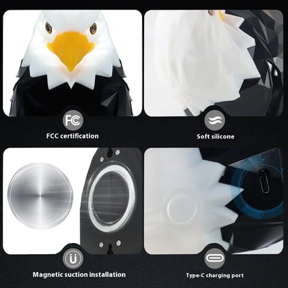 Lámpara de pared navideña con forma de búho y águila, proyector moderno y creativo, luz LED de pared con control remoto y ahorro de energía para Halloween