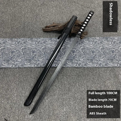 Tai Sword Katana Oriental Draw Sword with Sheath Tang Hengdao Wooden Sword Ancient Style Children's Toy Bamboo Wooden