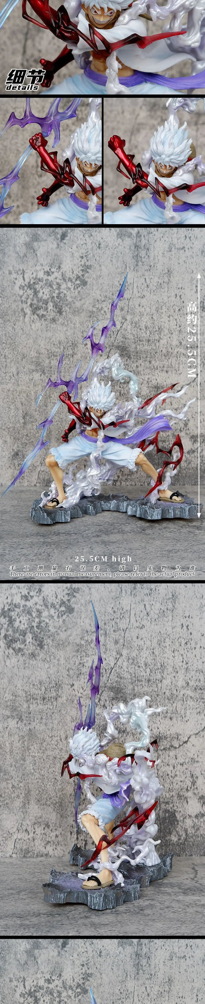 26cm One Piece Nika Luffy Anime Figures Gear Fifth 5 Action Figurine Pvc Statue Model Doll Collection Decoration Desk Toys