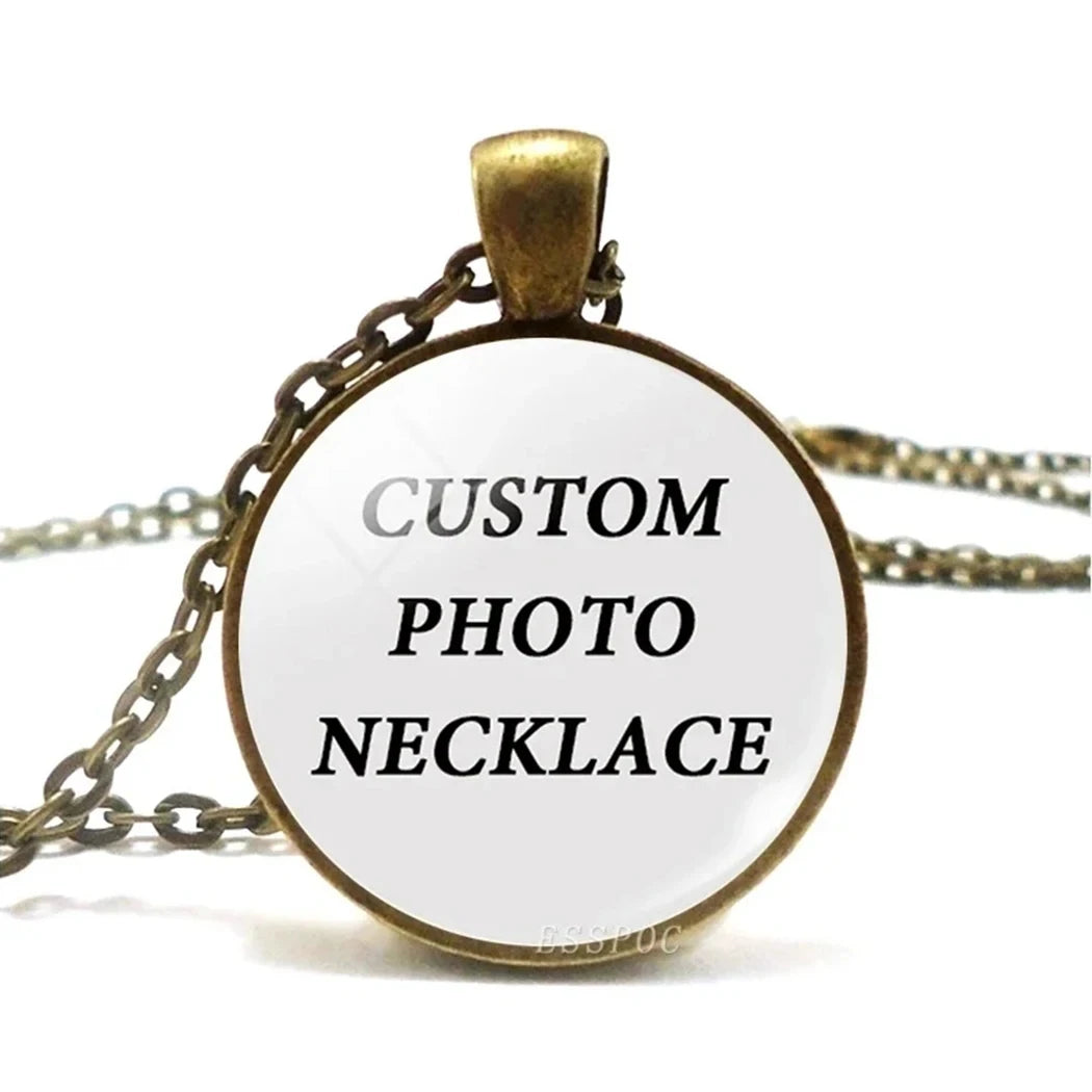 Collar con foto personalizado, cruz circular en forma de media luna, búho esférico, con una variedad de opciones de regalos para amigos