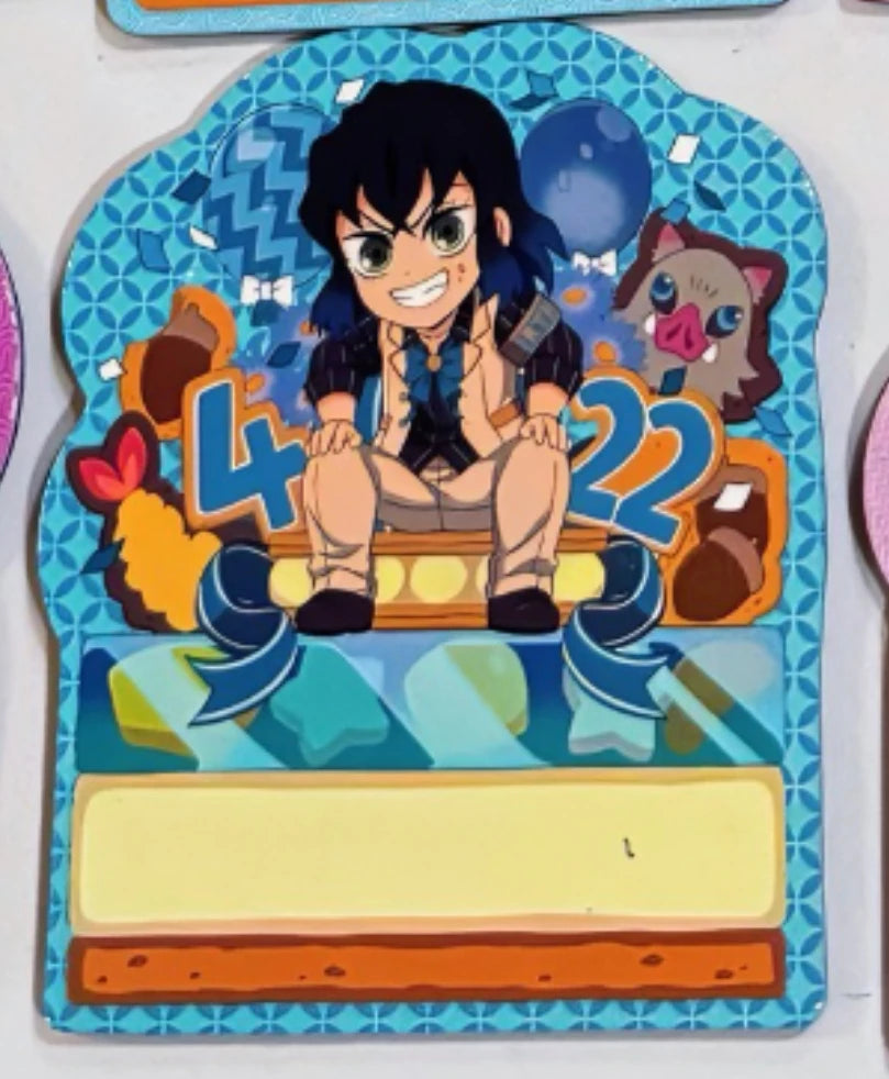 Anime Demon Slayer Kamado Tanjirou Agatsuma Zenitsu Kochou Shinobu Kanroji Mitsuri Rare Collection Card Birthday Gift Toys