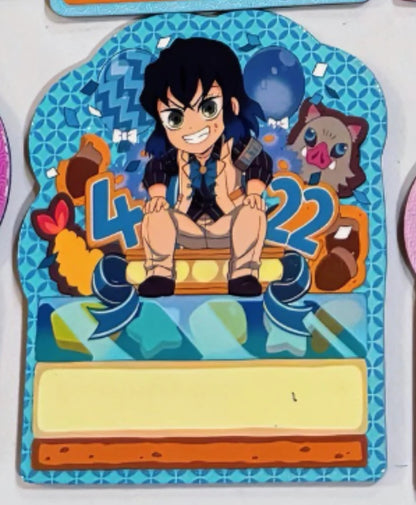 Anime Demon Slayer Kamado Tanjirou Agatsuma Zenitsu Kochou Shinobu Kanroji Mitsuri Rare Collection Card Birthday Gift Toys