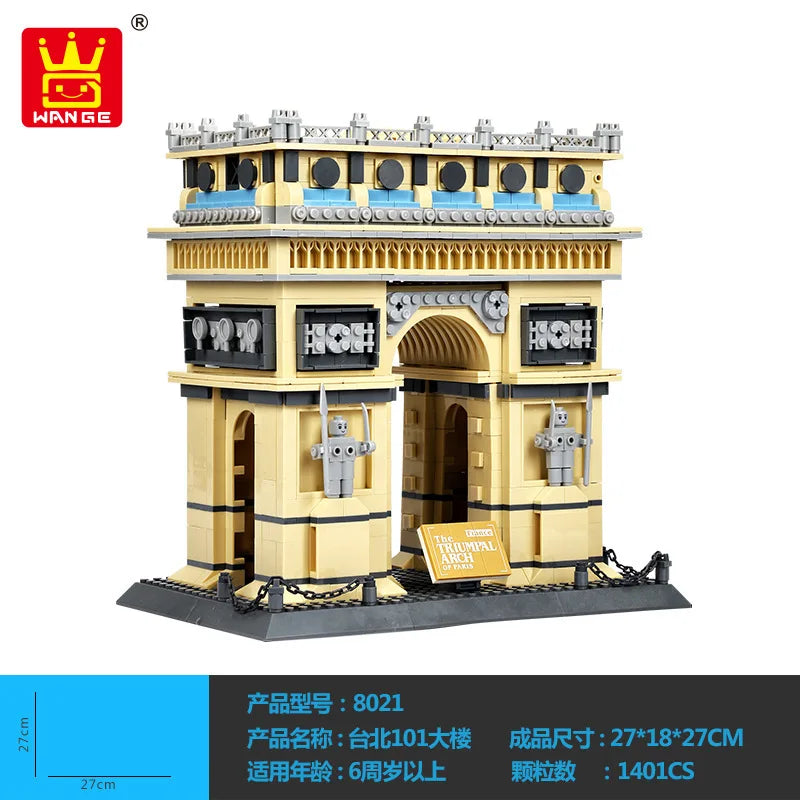 Wange Blocks World Architecture Building Bricks Castle Villa House Big Ben Church DIY Toys for Man Gifts Girl Adult Present