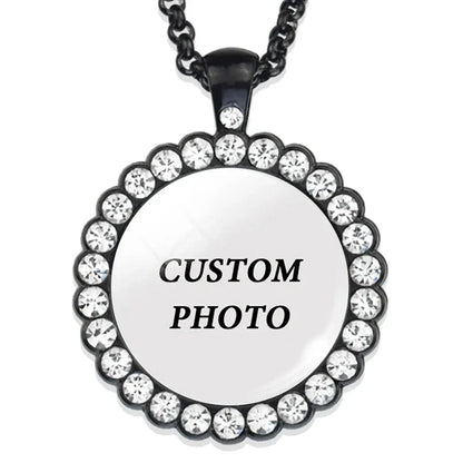 Collar con foto personalizado, cruz circular en forma de media luna, búho esférico, con una variedad de opciones de regalos para amigos