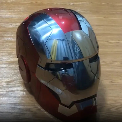 Avenger Iron Man Mk-5 Helmet Electric 1/1 Mk5 Helmet Remote & Voice Control Cosplay Light Led Ironman Action Figure Toys Gifts