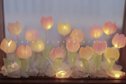 Tulip Nightlight Photo Frame Eternal Flower Home Decor DIY Cute Ornaments Birthday Gift Valentine's Day Surprise Christmas