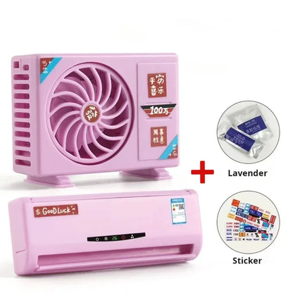 Solar Mini Air Conditioning Model Decorative Car Vehicle Air Outlet Car Ornaments Car Interior Accessories
