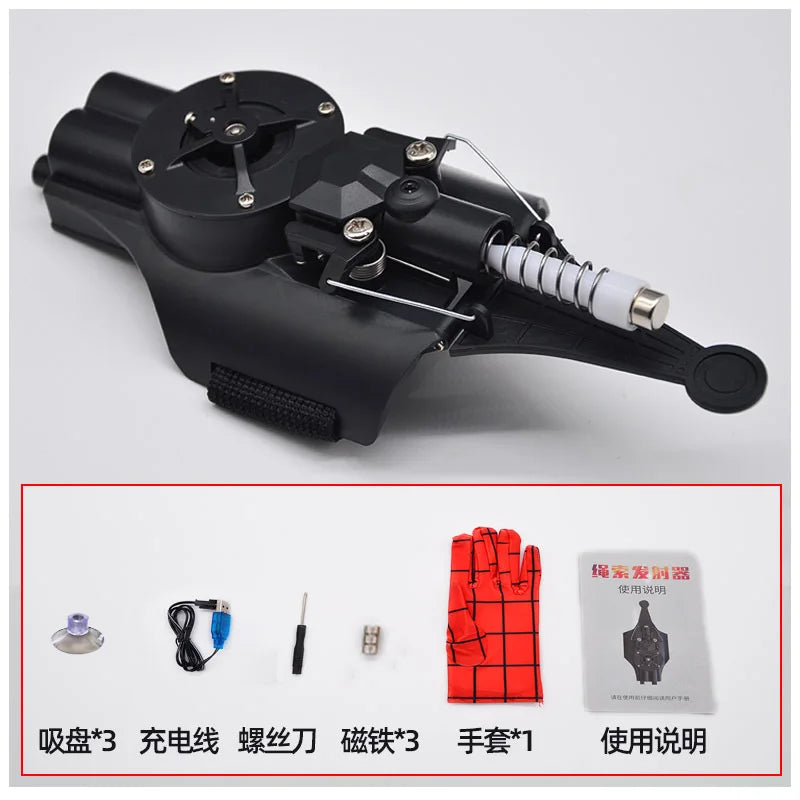 2024 New Ml Legends Spiderman Web Shooters Usb Charging Spider Man Wrist Launcher Cosplay Peter Parker Props Gloves Toys Gifts