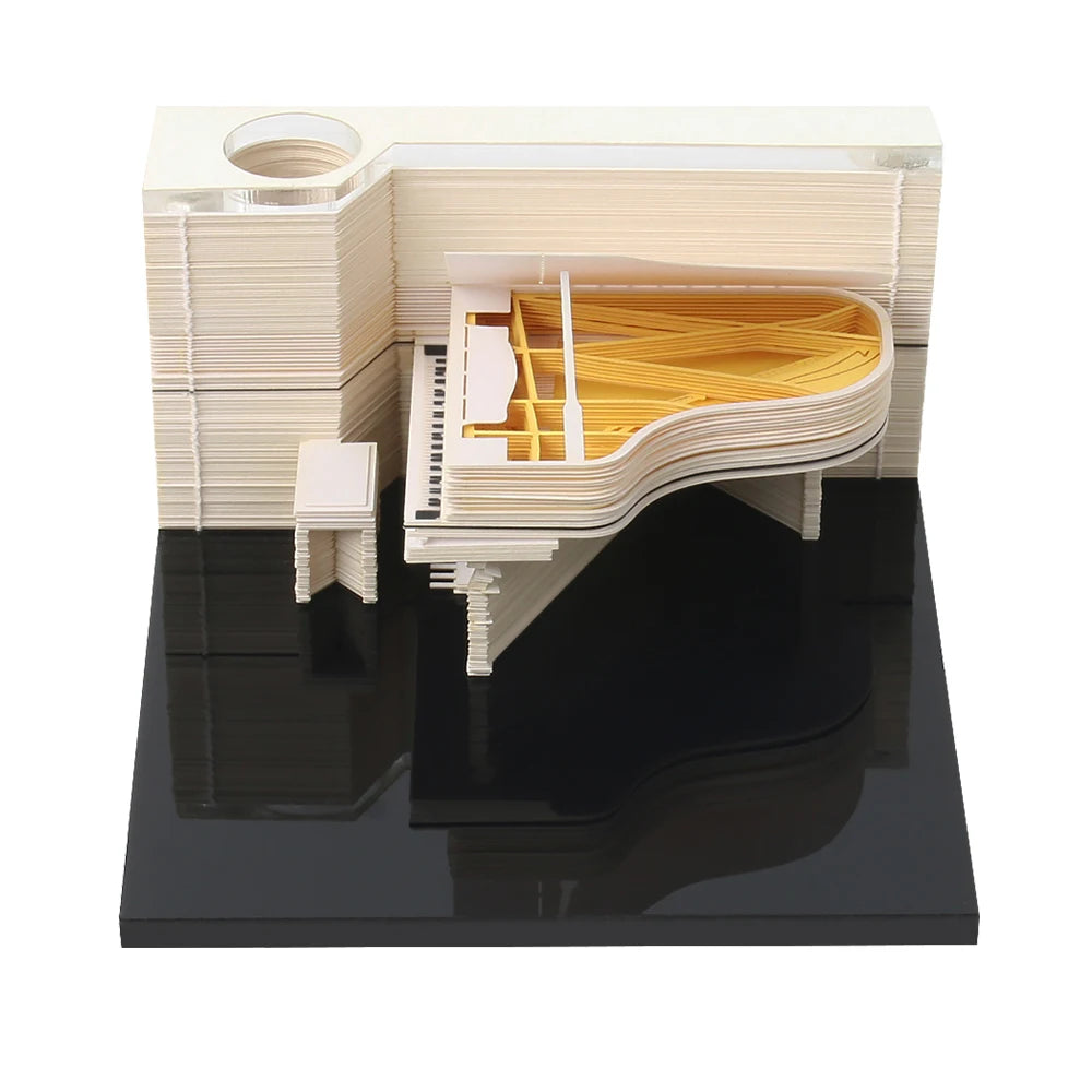 Omoshiroi Block 3D Memo Pad Santorini Magic Calendar Desk Decoration Tear Off Notepad Bookmark Souvenir Gift Girlfriend Birthday