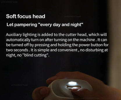 Cortauñas automático eléctrico Youpin, ligero, seguro para el hogar, rápido, luz LED, herramientas portátiles para el cuidado de las uñas de bajo decibelio