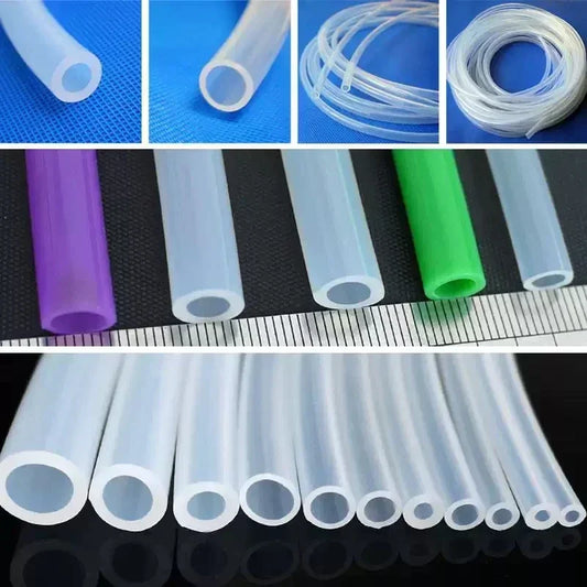 Tubo de silicona flexible de 1 m/5 m, diámetro interior de 0,5, 1, 2, 2,5, 3, 4, 5, 6, 7 y 8 mm, apto para uso alimentario, resistente a la temperatura, no tóxico, transparente