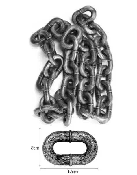 Pet traction rope, hollow plastic simulation iron chain, internet-famous funny and amusing props