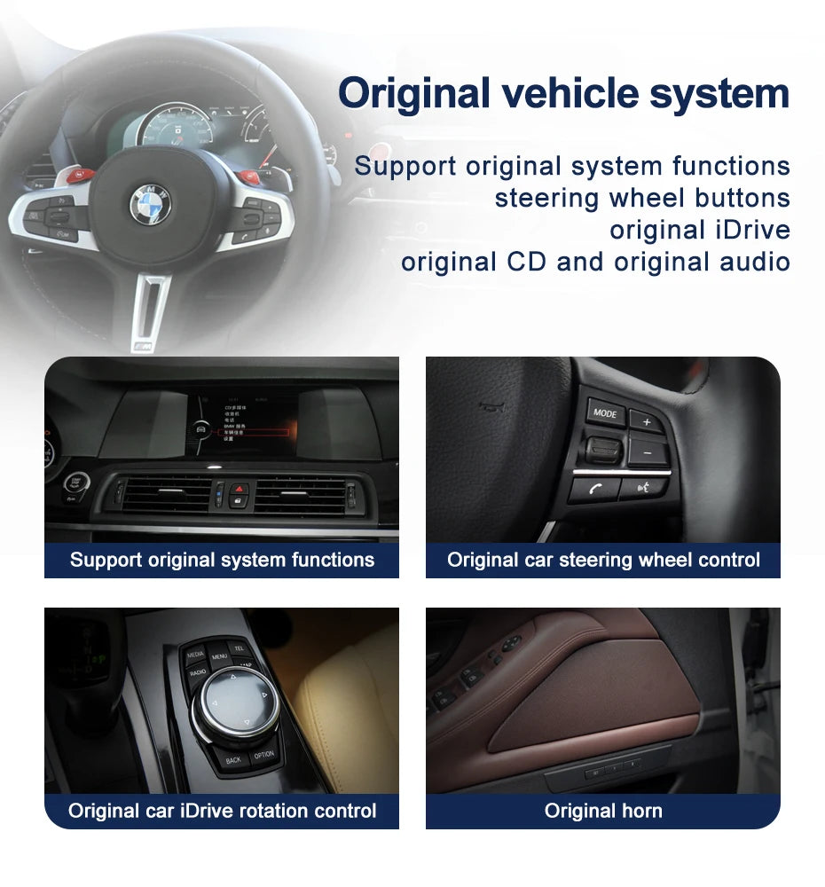 2024 New ID6 ID7 ID8 UI 12.3inc Android System Wireless Carplay AUTO For BMW 5Series F10 F11 CIC NBT Car Video Players GPS NAVI