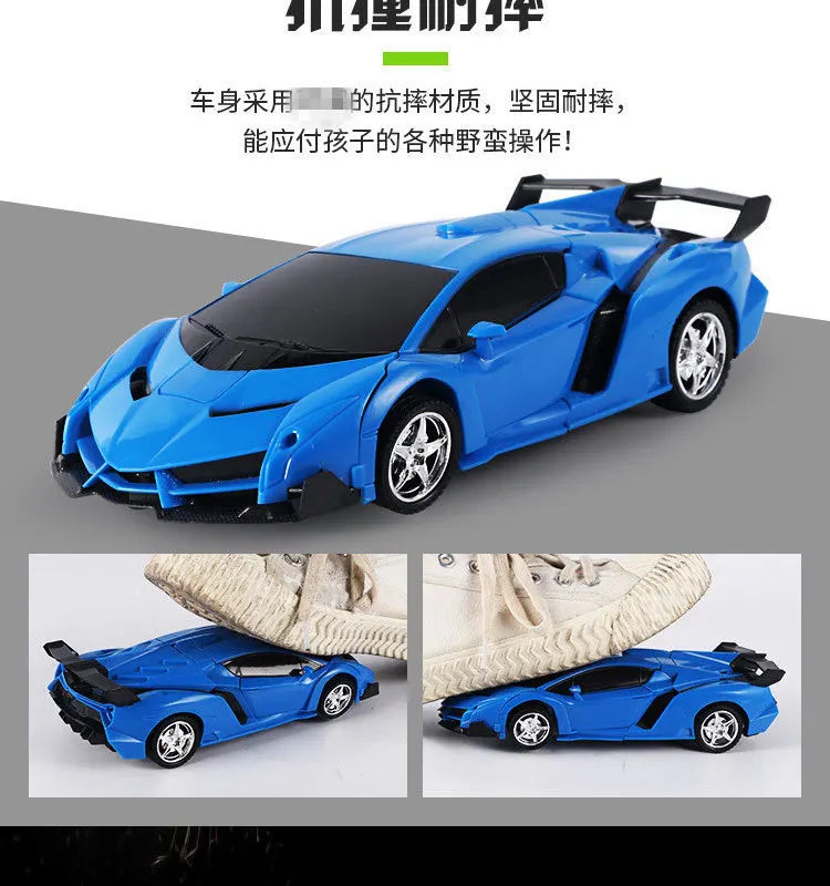 BGTOY RC Car 4WD Remote Control Deformation Robot Car Boy Anime Model Transformation 20CM Action Figures For Kids Toys Gifts