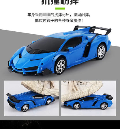 BGTOY RC Car 4WD Remote Control Deformation Robot Car Boy Anime Model Transformation 20CM Action Figures For Kids Toys Gifts