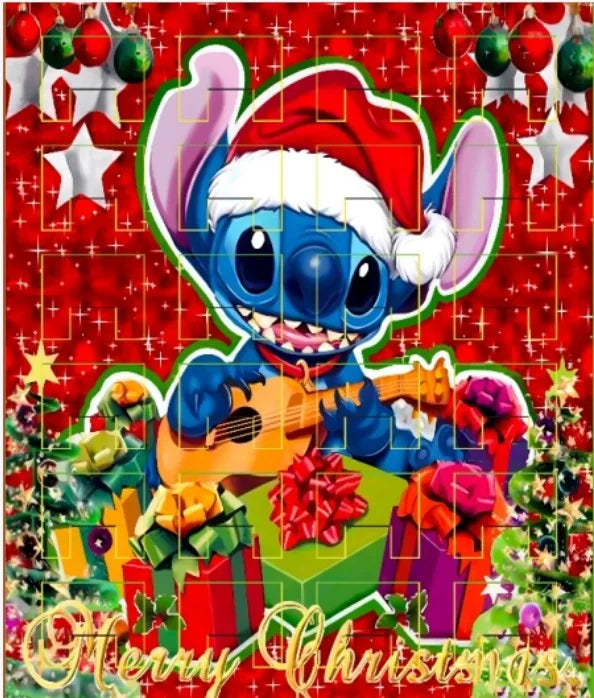 Stitch Mickey Christmas Advent Calendar Disney Bracelets 24 Days Xmas Countdown Calendar Diy Jewelry Making Kit For Girl Gift