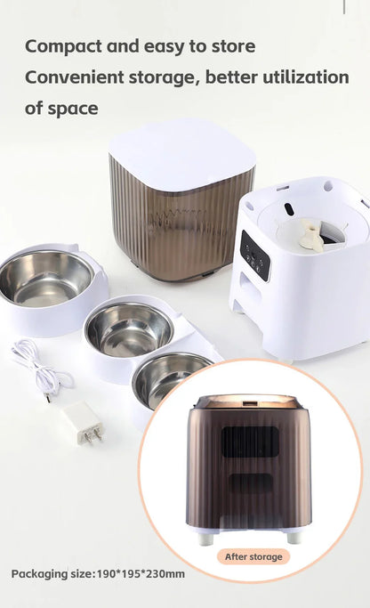 5L Double Bowls Smart Automatic Cat Feeder With Camera Cat Dry Food Video Dispenser Pet Smart Voice Recorder Auto Feeder For Dog