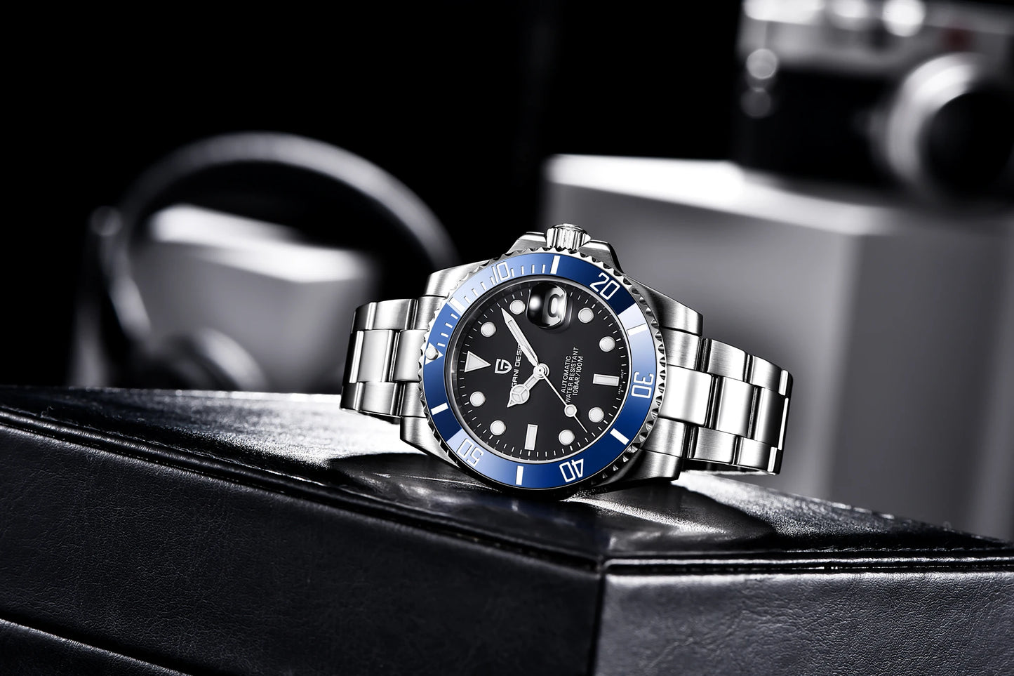 PAGANI DESIGN Men's Mechanical Wristwatches Luxury Brand Mens Watch NH35 100m Waterproof Sapphire Diving Watch reloj hombre
