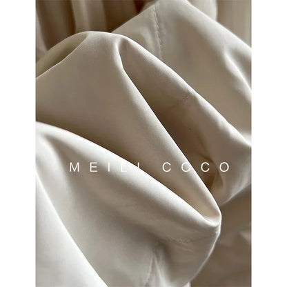 ALSEY Miyake Pleated Solid Collar Hooded Fashion Women's Jacket 2024 Autumn Winter New Long-sleeved Slim Lengthened Windbreaker