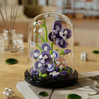 Building block bouquet assembly toy children's puzzle building block toy parent-child interactive desktop decoration
