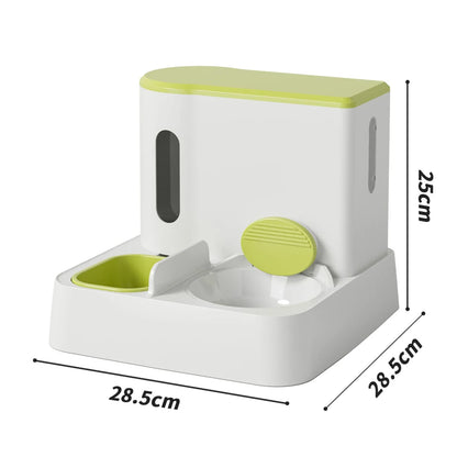 Comedero automático para perros y gatos 2 en 1 Comedero automático Dispensador de agua Juego de cuencos de agua y comida para mascotas Suministros para mascotas para perros y gatos