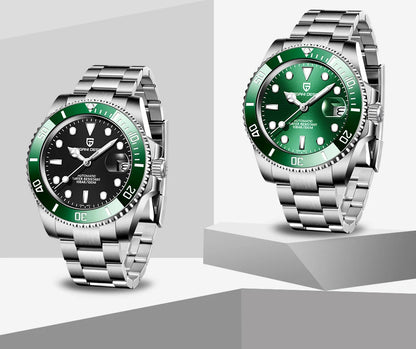 PAGANI DESIGN Men's Mechanical Wristwatches Luxury Brand Mens Watch NH35 100m Waterproof Sapphire Diving Watch reloj hombre