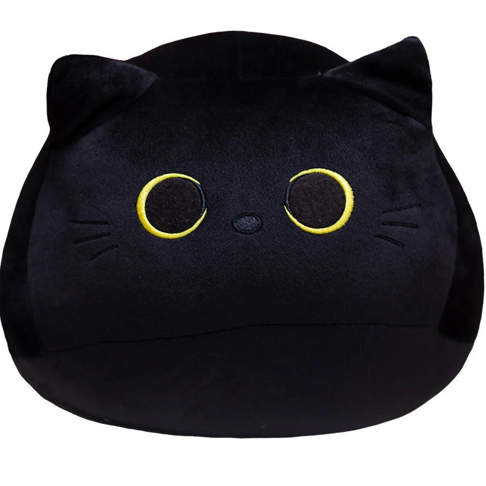 Black Cat Plush Toy Soft Kawaii Plushie Anime Pillows Lovely Cartoon Animal Stuffed Doll Girls Valentine Day Gifts Ornaments
