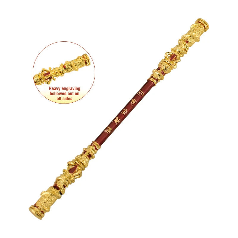 22CM Black Myth Sun Wukong Weapon Golden Hoop Stick Model Semi-metal Ruyi Staff Martial Arts Bo Staffs Souvenir Game Collection