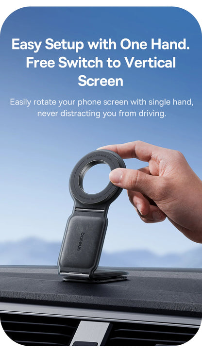 Baseus Car Phone Holder Magnetic Mobile Mount Bracket for Magsafe Foldable Car Phone Holder for iPhone 15 14 13 12 For Samsung