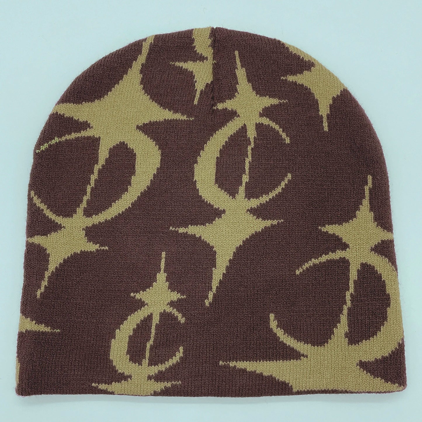 2024 New Knitted Hat Front And Back Jacquard Star Pattern, Street Fashion Trend Personality Skullcap Adult Hat