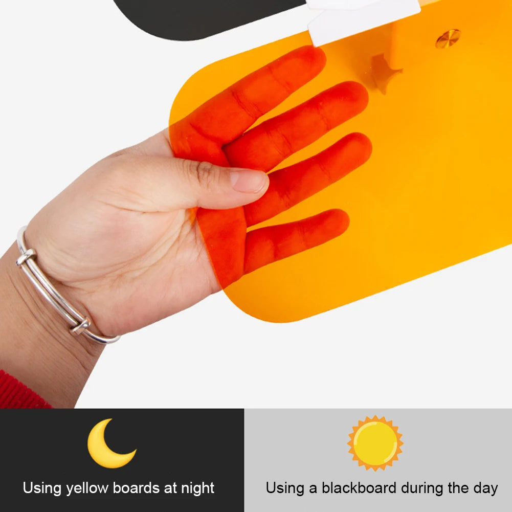 Anti-Dazzle Car Sun Visor UV Blocking Anti Glare Sun Shade Adjustable Polarized Sunshade Day and Night Dual Use Sun Blocker