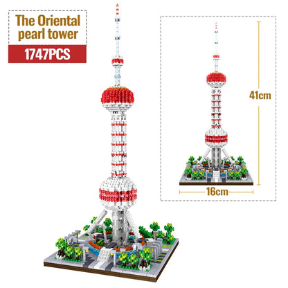 3585pcs World Architecture Model Building Blocks Paris Eiffel Tower Diamond Micro Construction Bricks DIY Toys for Children Gift