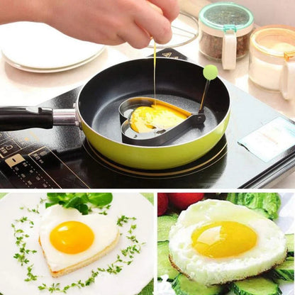Stainless Steel 5 Style Egg Pancake Mold Egg Cooking Ring Circle Creative Decoration Kitchen Accessories Gadget Rings