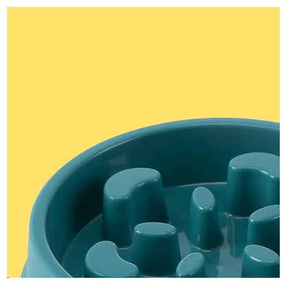 Pet Dog Bowl Slow Food Feeder Non-slip Anti Choking Cat Thickened Plastic Plate Bowls Healthy Anxiety Relief Dish Pet Supply