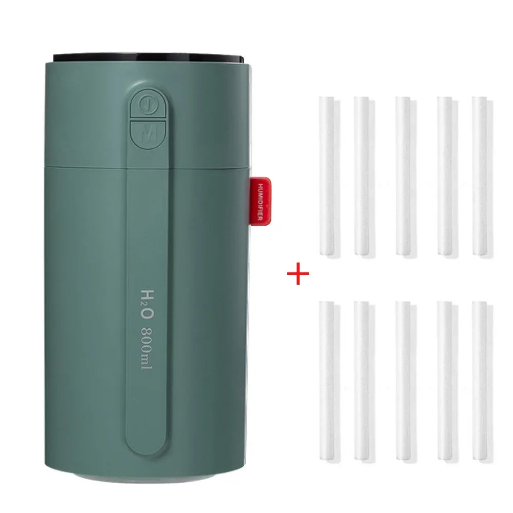 800ML Smart Induction Air Humidifier 2000mAh Battery USB Rechargeable Essential Oil Diffuser Air Humidifier for Home Car