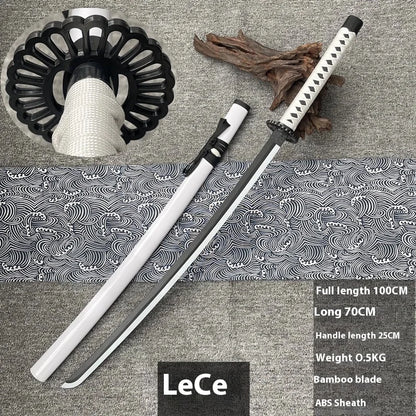 Tai Sword Katana Oriental Draw Sword with Sheath Tang Hengdao Wooden Sword Ancient Style Children's Toy Bamboo Wooden