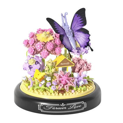 Adults Bouquet Flowers Micro Building Blocks Construction Set for Children Girl 9 to 12 Years Old Animal Insert Mini Bricks Toys
