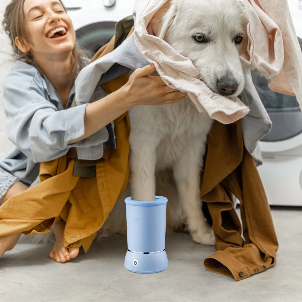 Limpiador automático de patas de perro con cepillo de silicona suave Taza para lavar las patas de las mascotas Limpiador de patas fangosas para perros y gatos