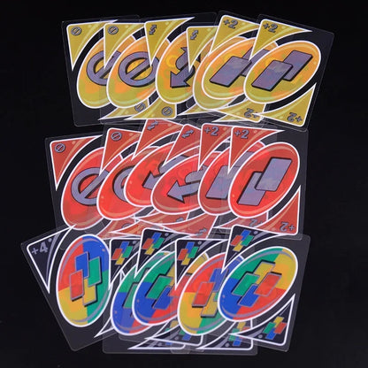 Board Games UNO H2O Card Game WaterProof Pressure Proof PVC Plastic Transparent Kids Toys Playing Cards Halloween Birthday Gifts