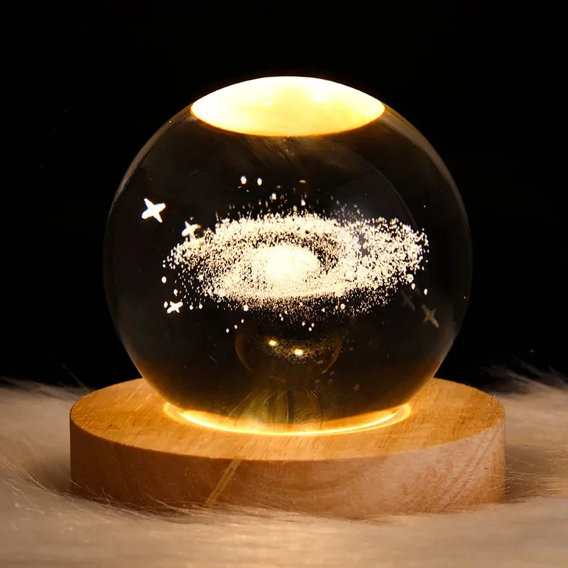 3D Pokemon Crystal Poke Ball Figure Toys 5CM Mimikyu Planet Axolotl Night Light LED Lamp Base Gift for Kid Adult
